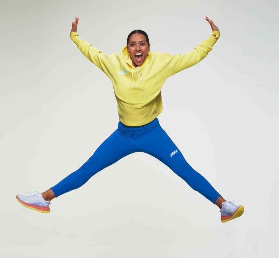 Hoka One One Hoodie Womens Yellow - Performance - 20956EDZV